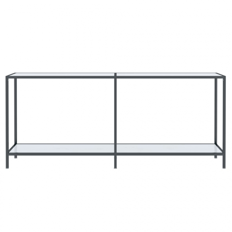 Konsolentisch Weiß 180x35x75,5 cm Hartglas