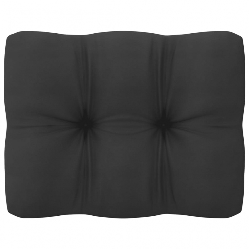 13-tlg. Garten-Lounge-Set mit Kissen Schwarz Massivholz Kiefer