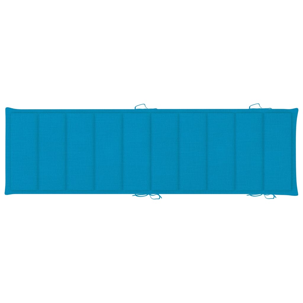 Sonnenliegen 2 Stk. mit Auflagen Massivholz Akazie