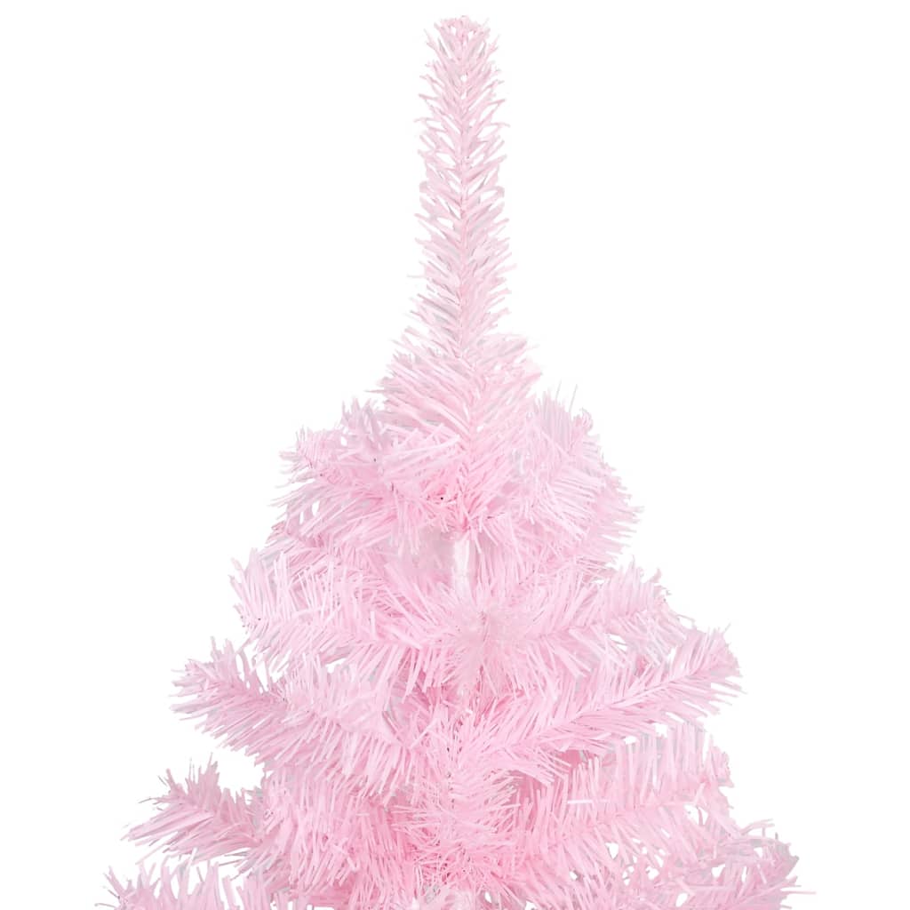 Künstlicher Weihnachtsbaum mit Beleuchtung & Kugeln Rosa 120cm