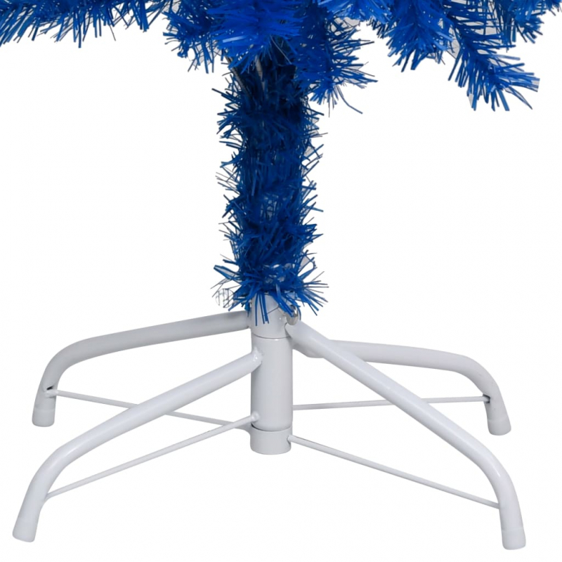 Künstlicher Weihnachtsbaum Beleuchtung & Kugeln Blau 150 cm