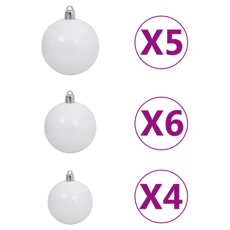 Künstlicher Weihnachtsbaum Beleuchtung & Kugeln Gold 120 cm PET