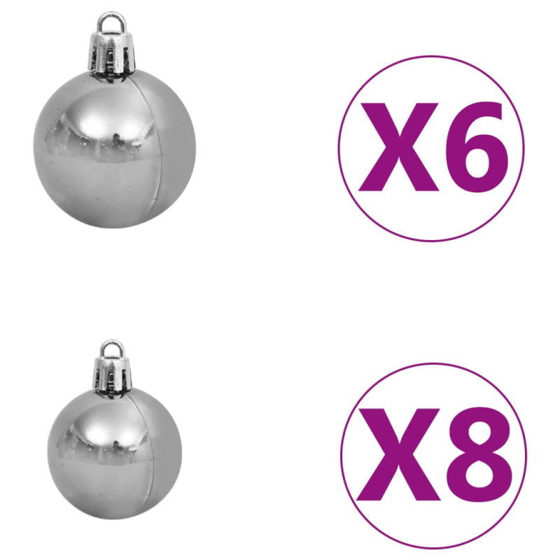 Künstlicher Weihnachtsbaum Beleuchtung & Kugeln Gold 120 cm PET