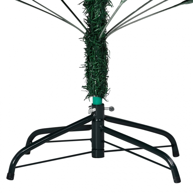 Künstlicher Weihnachtsbaum mit Beleuchtung & Kugeln Grün 240 cm