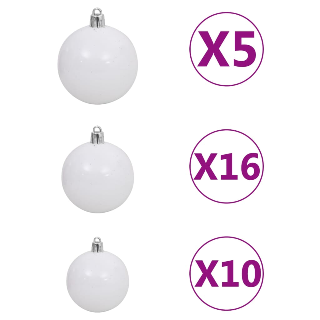 Künstlicher Weihnachtsbaum Nordmann LED & Kugeln Grün 240 cm