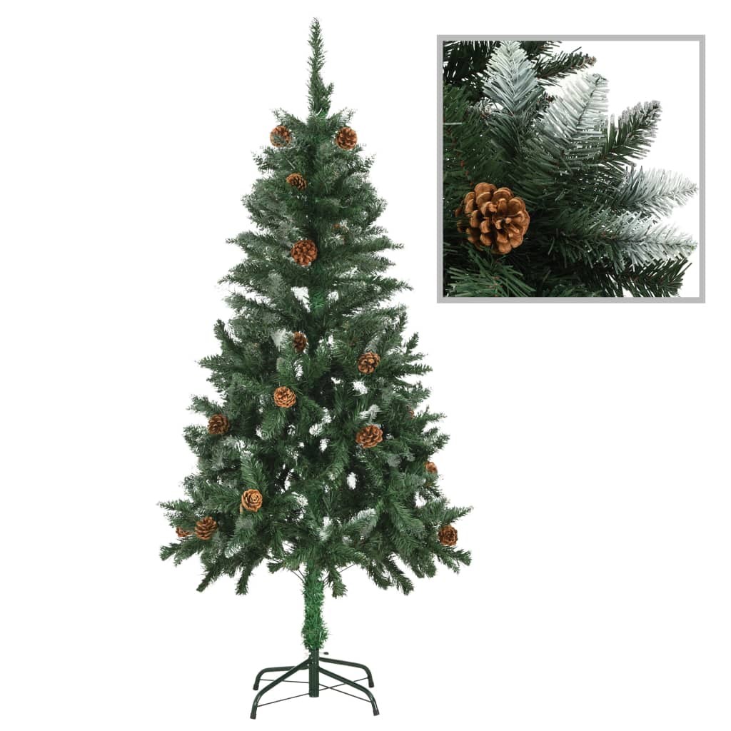 Künstlicher Weihnachtsbaum mit Beleuchtung & Kugeln 150 cm