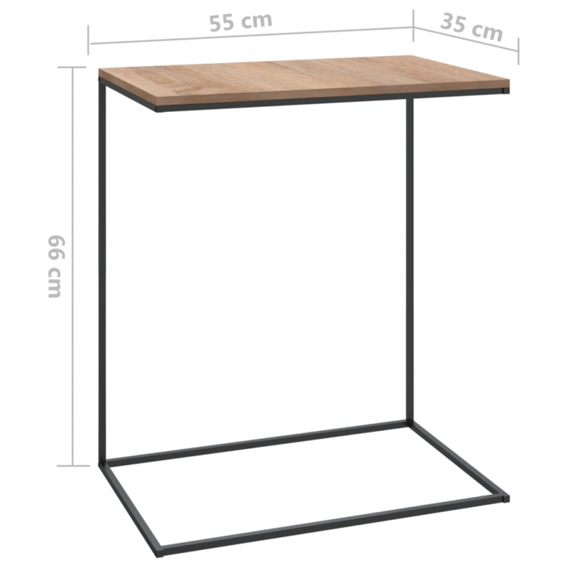 Beistelltisch Schwarz 55x35x66 cm Holzwerkstoff