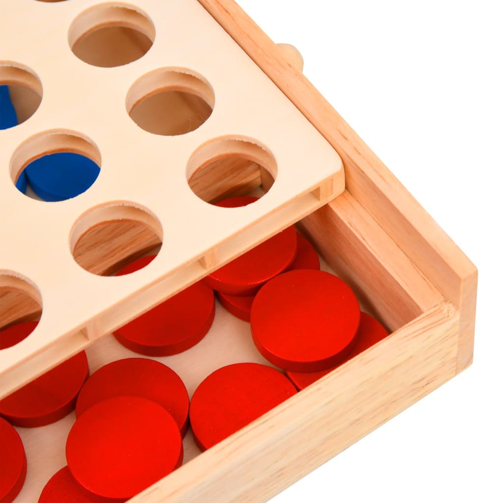 Vier gewinnt Spiel 24x15x4 cm Massivholz