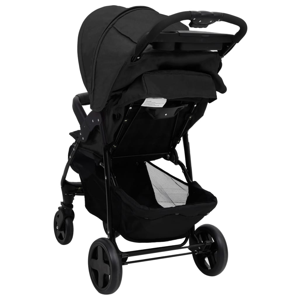 2-in-1 Kinderwagen Anthrazit Stahl