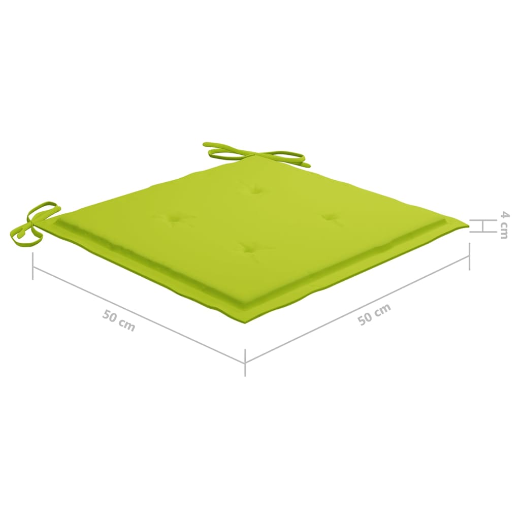 Gartenstühle mit Kissen 6 Stk. Massivholz Akazie