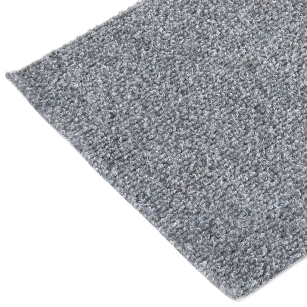 Selbstklebende Treppenmatten 15 Stk. 60x25 cm Hellgrau