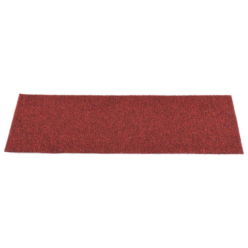 Selbstklebende Treppenmatten 15 Stk. Rechteckig 60x25 cm Rot