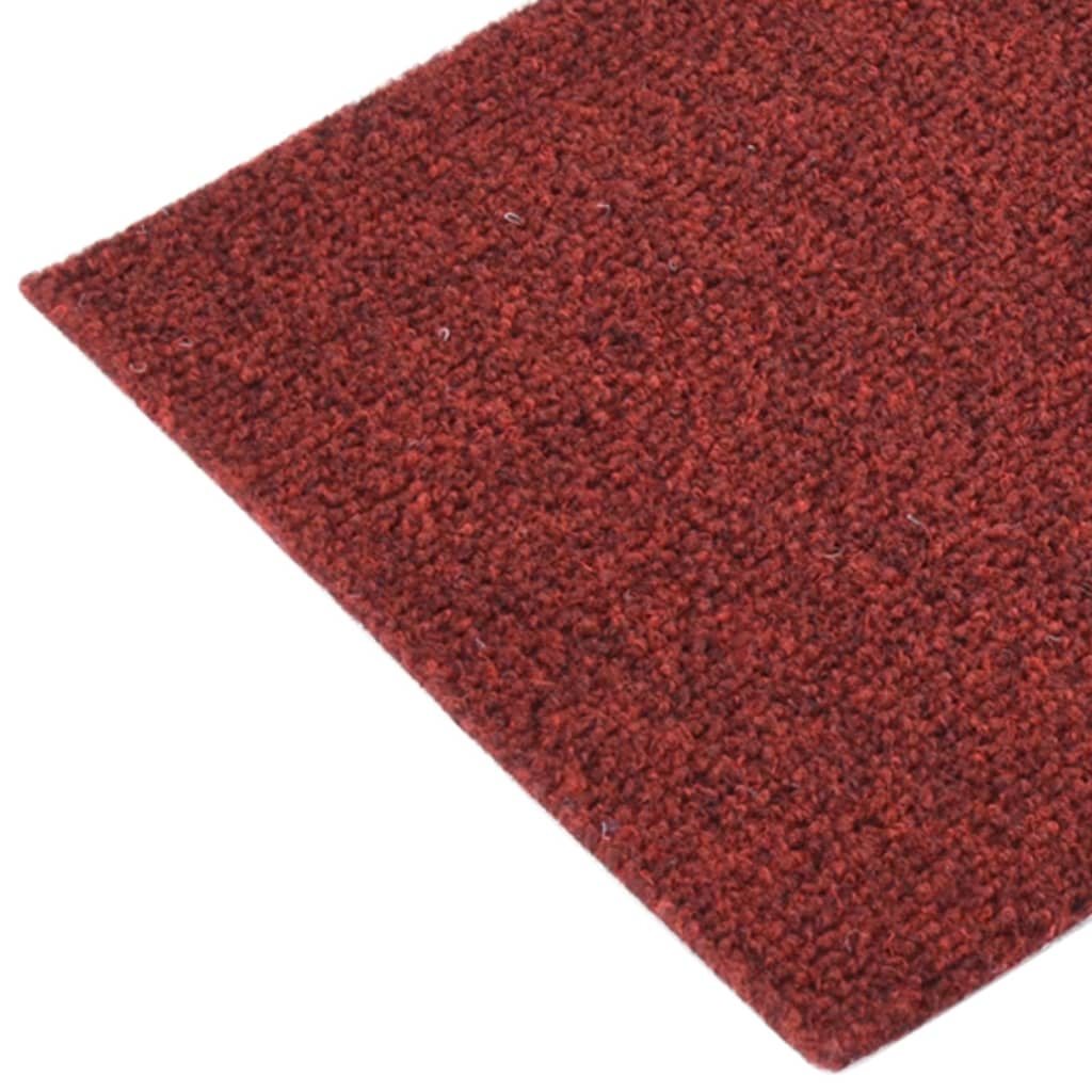 Selbstklebende Treppenmatten 15 Stk. Rechteckig 60x25 cm Rot