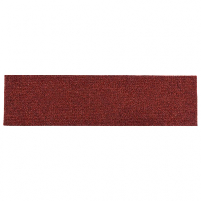 Selbstklebende Treppenmatten 15 Stk. Rechteckig 76x20 cm Rot