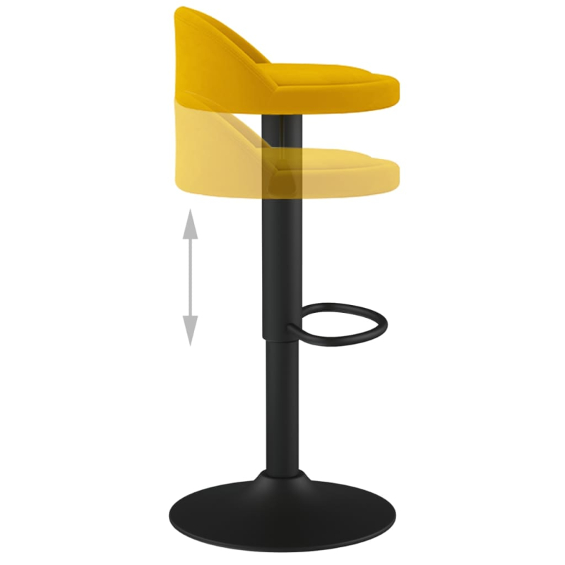 Barhocker 2 Stk. Gelb Samt