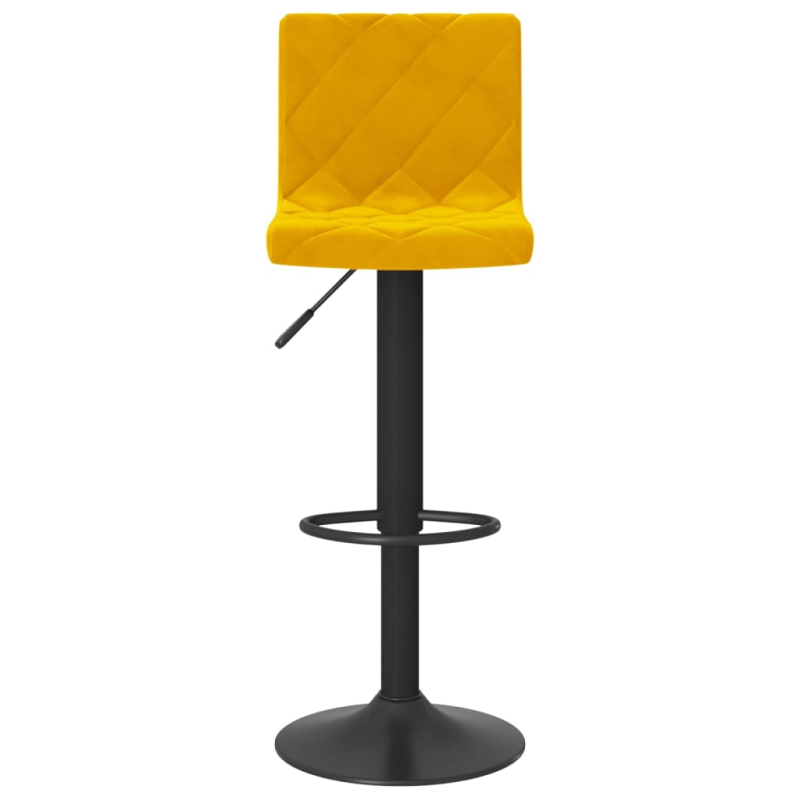Barhocker 2 Stk. Senfgelb Samt