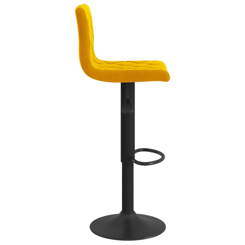 Barhocker 2 Stk. Senfgelb Samt