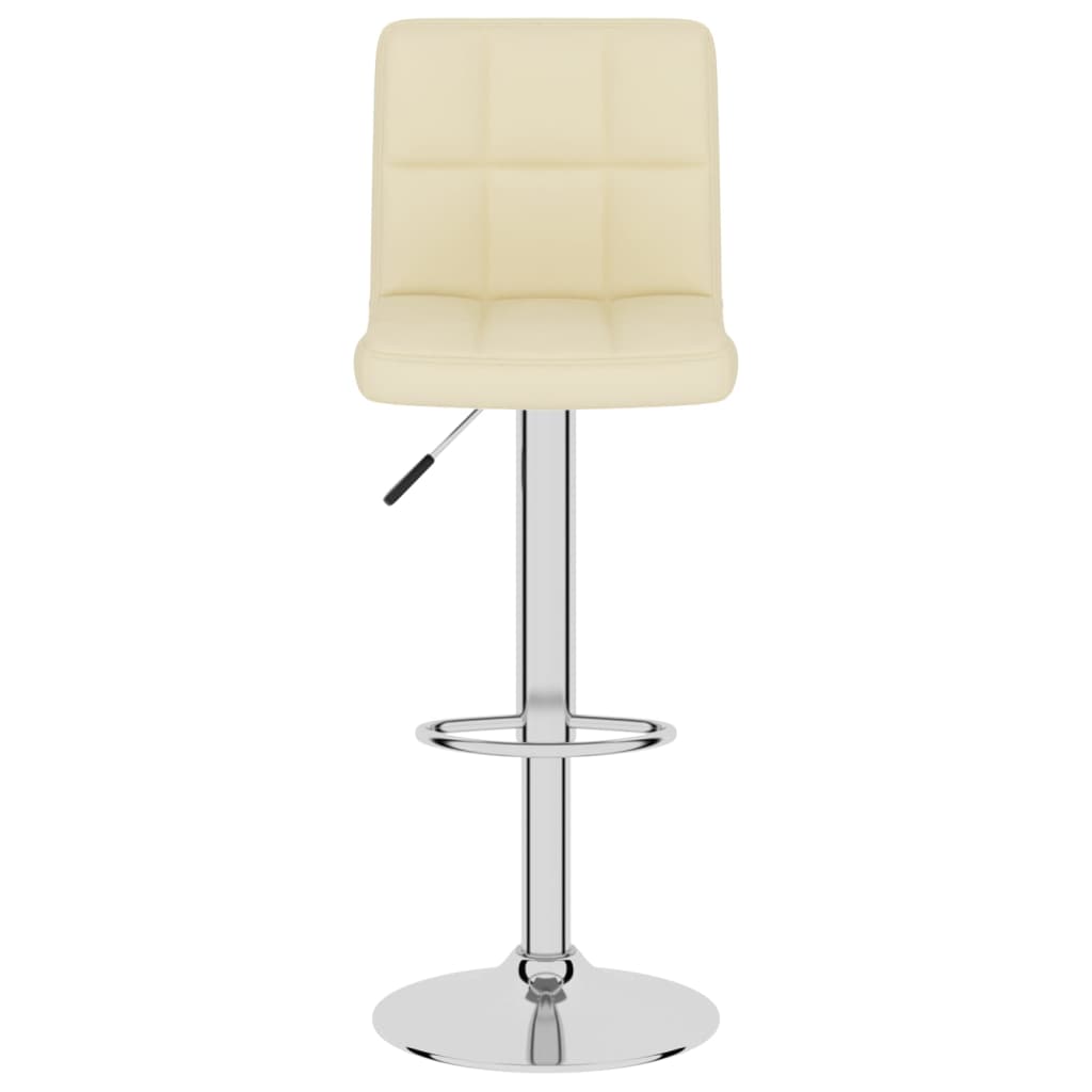 Barhocker 2 Stk. Creme Stoff