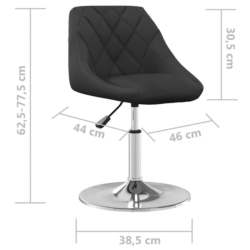 Esszimmerstühle 2 Stk. Drehbar Schwarz Samt