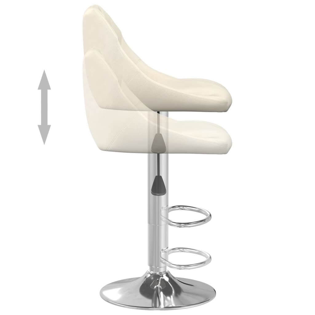 Barhocker 2 Stk. Creme Samt