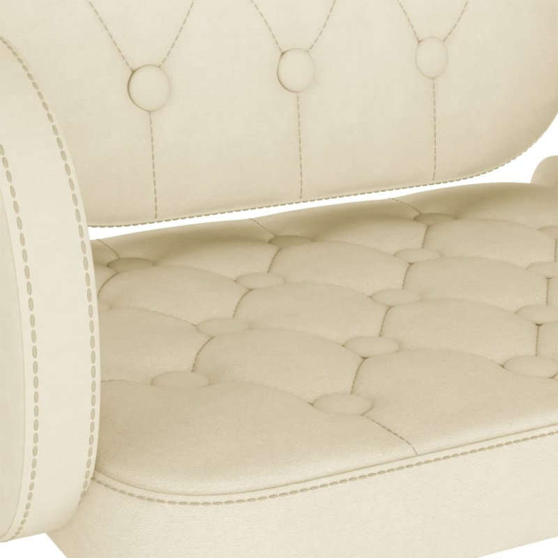 Barhocker 2 Stk. Creme Stoff