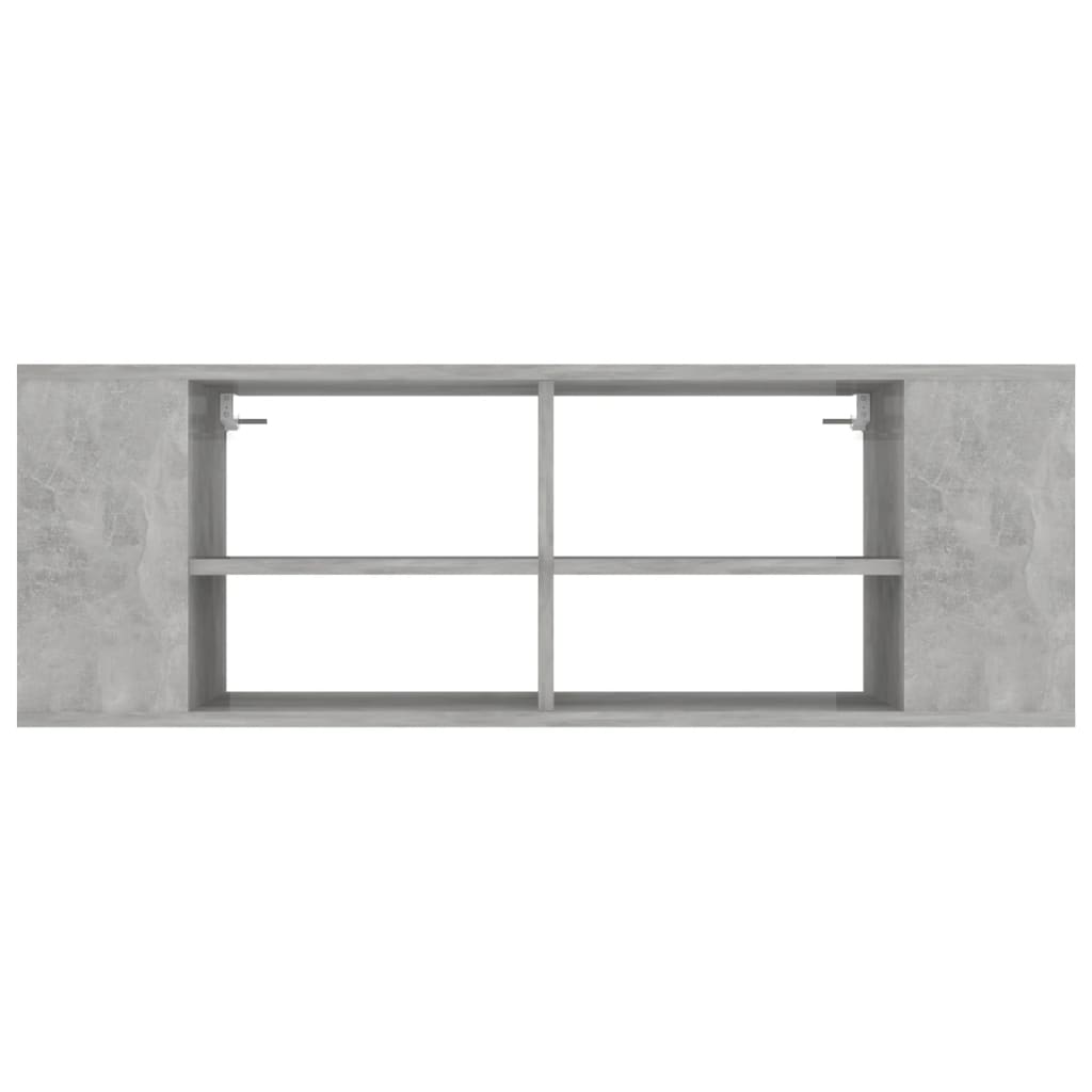 TV-Wandschrank Betongrau 102x35x35 cm Holzwerkstoff