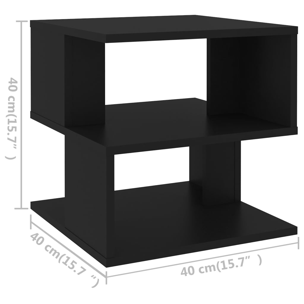 Beistelltisch Schwarz 40x40x40 cm Holzwerkstoff