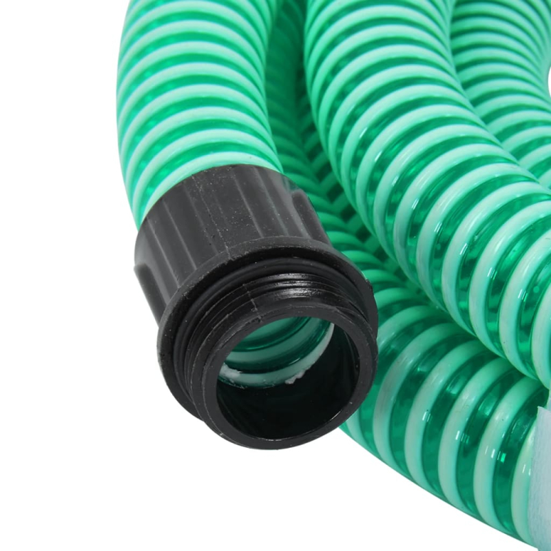Saugschlauch mit Messing-Anschlüssen Grün 1,1 3 m PVC