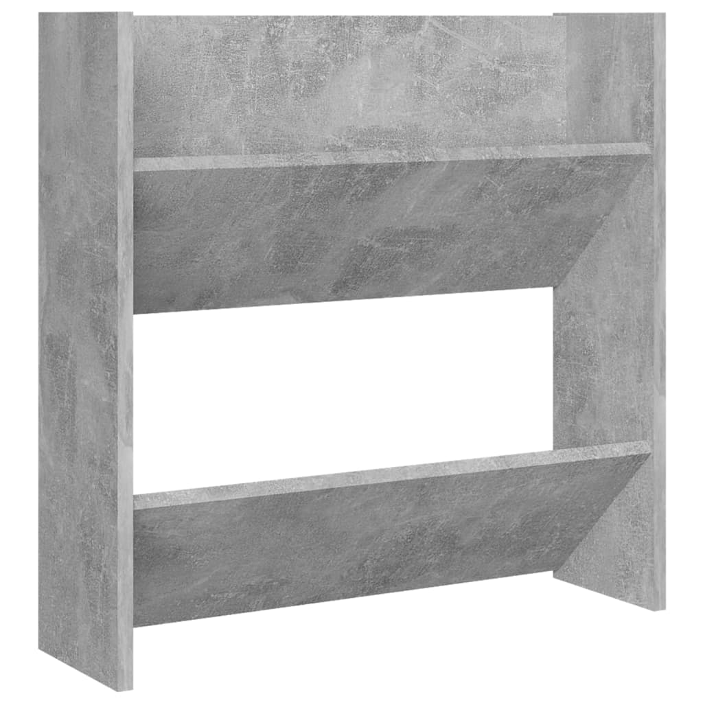 Wand-Schuhschränke 2 Stk. Betongrau 60x18x60 cm Holzwerkstoff