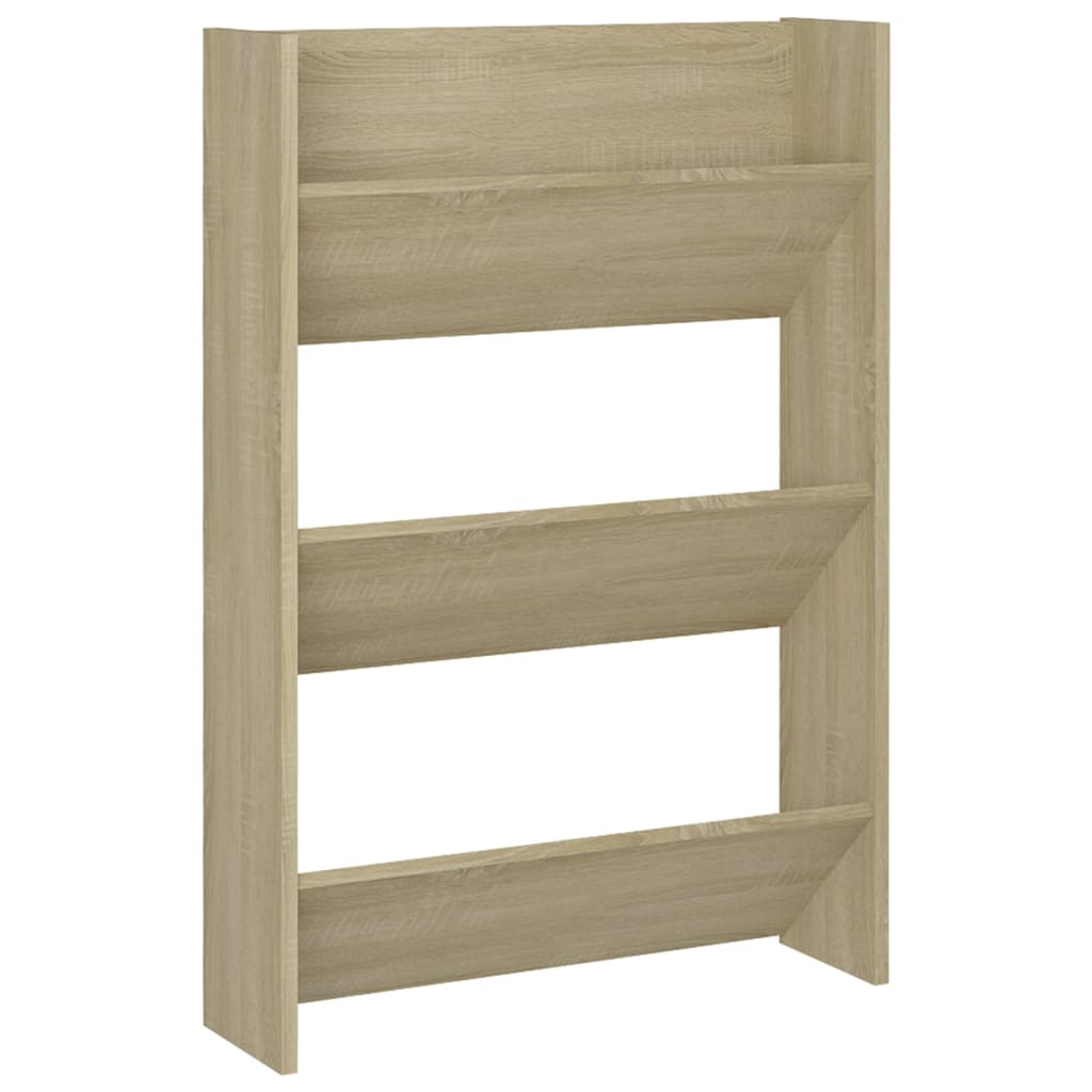 Wand-Schuhschrank Sonoma-Eiche 60x18x90 cm Holzwerkstoff