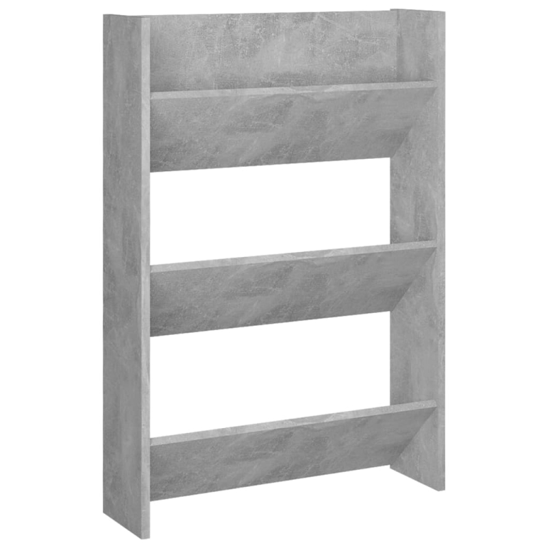 Wand-Schuhschrank Betongrau 60x18x90 cm Holzwerkstoff