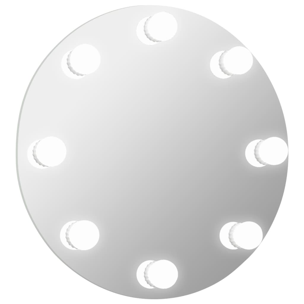 Wandspiegel mit LED-Beleuchtung Rund Glas