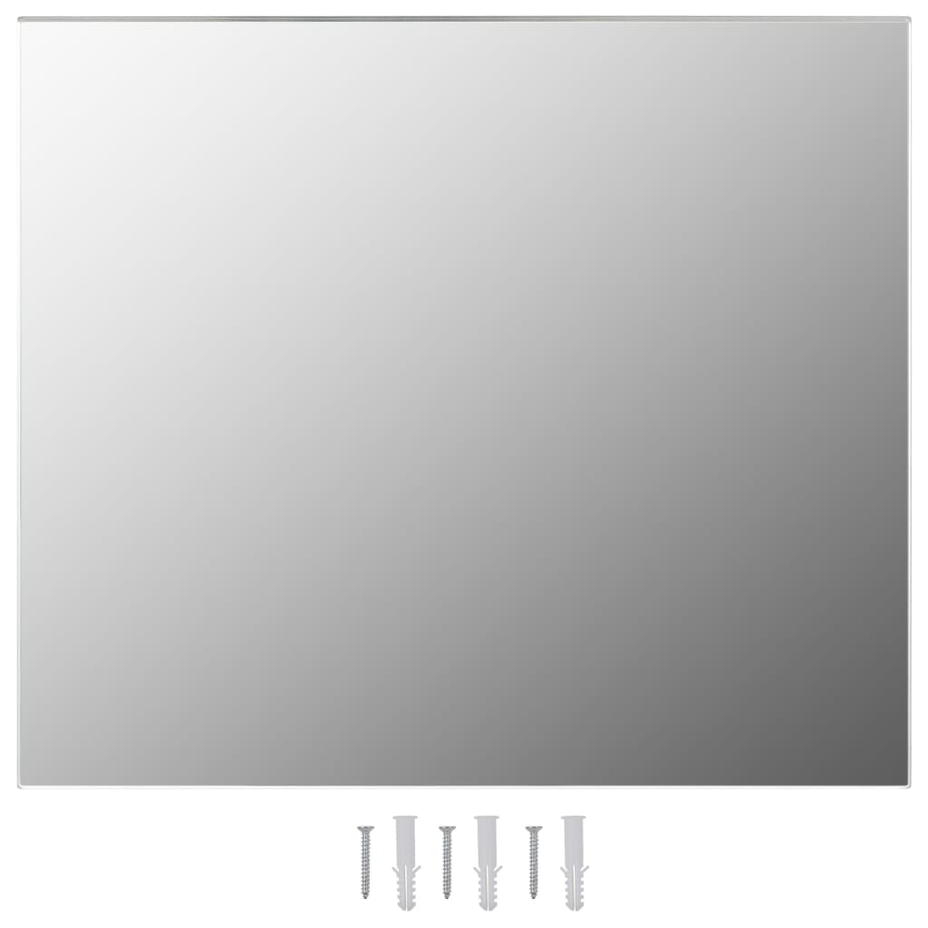 Wandspiegel ohne Rahmen mit LED-Beleuchtung Rechteckig Glas