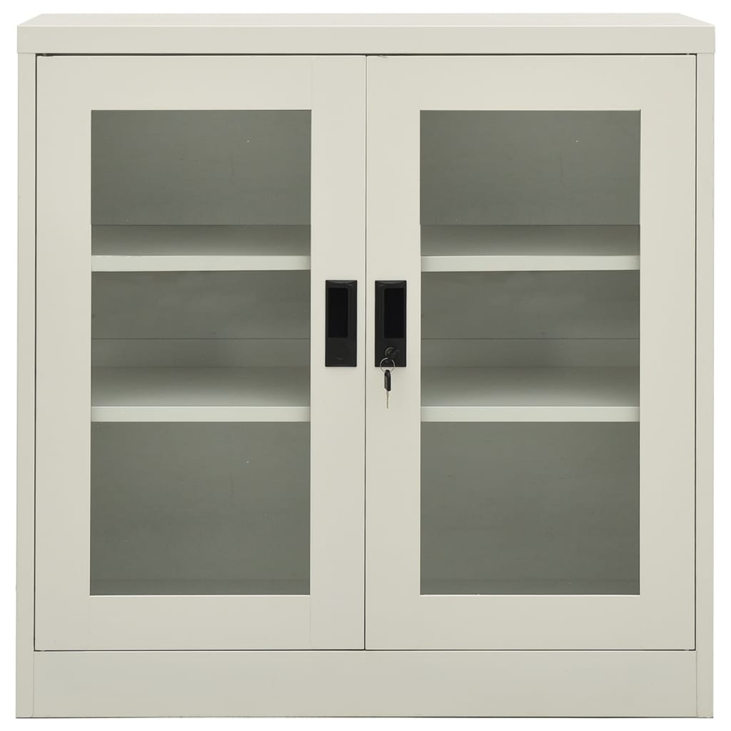 Büroschrank Hellgrau 90x40x90 cm Stahl