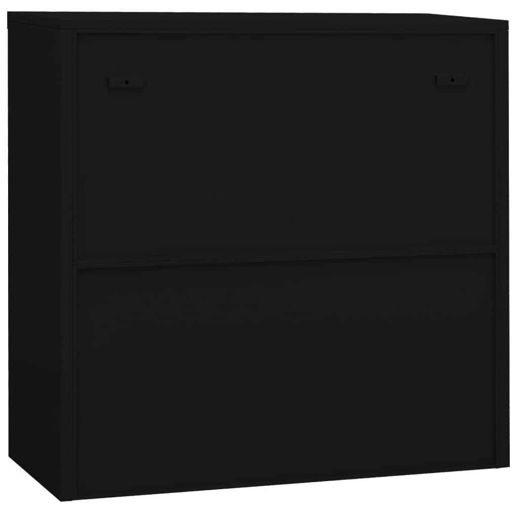 Büroschrank Schwarz 90x40x90 cm Stahl