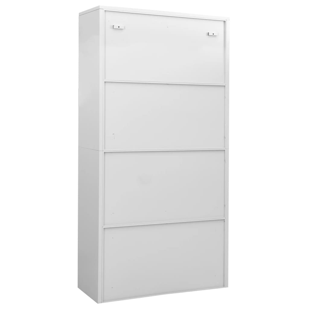 Büroschrank Hellgrau 90x40x180 cm Stahl