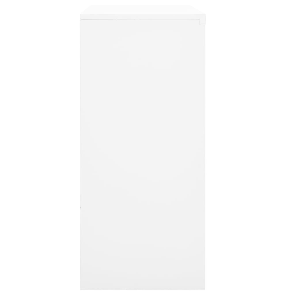 Büroschrank mit Schiebetür Weiß 90x40x90 cm Stahl
