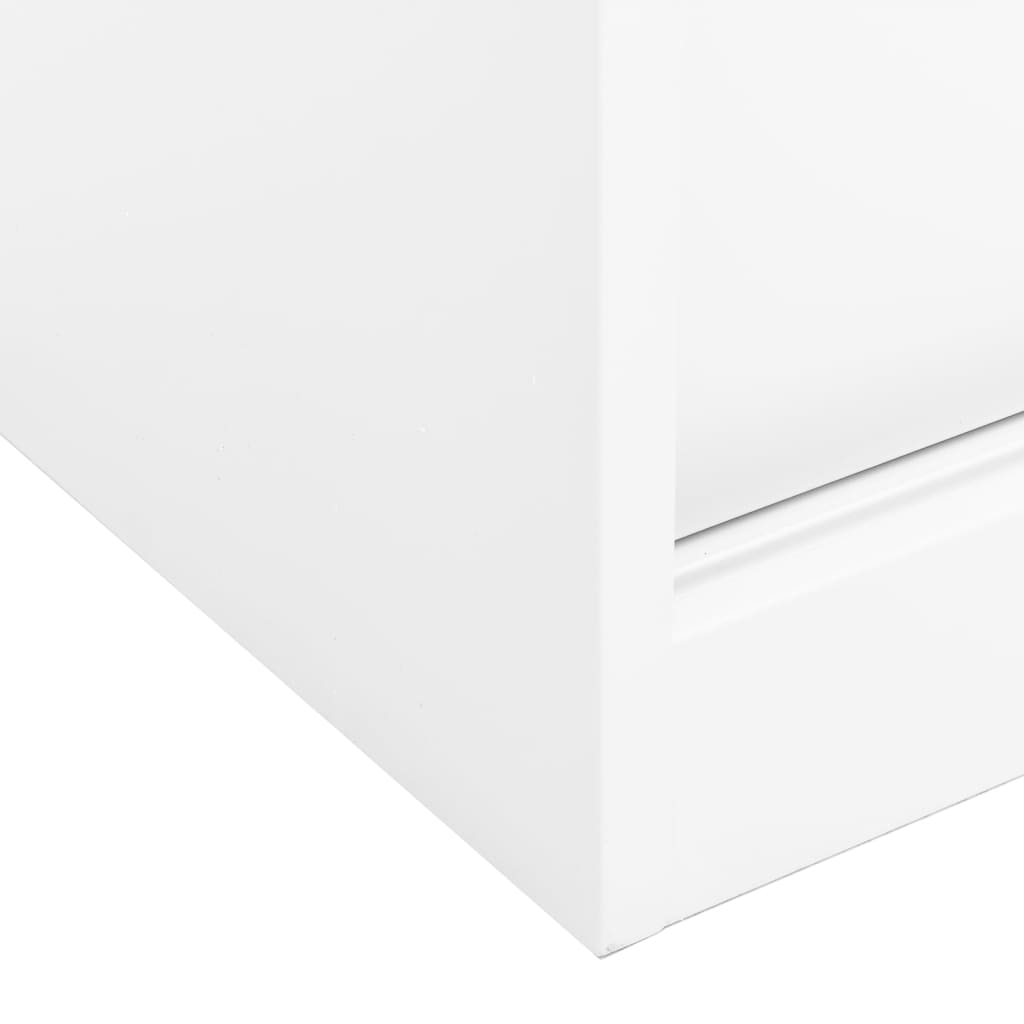 Büroschrank mit Schiebetür Weiß 90x40x90 cm Stahl