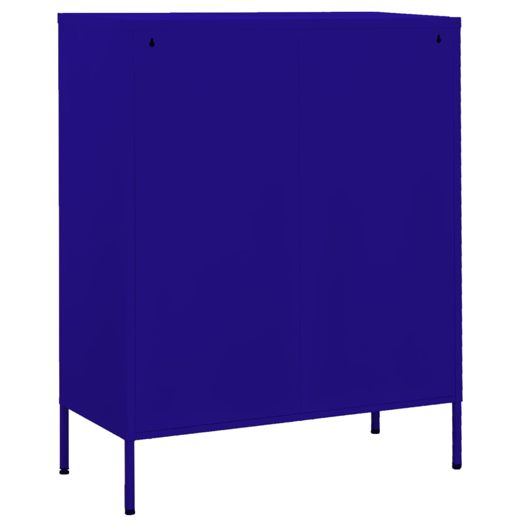 Lagerschrank Marineblau 80x35x101,5 cm Stahl