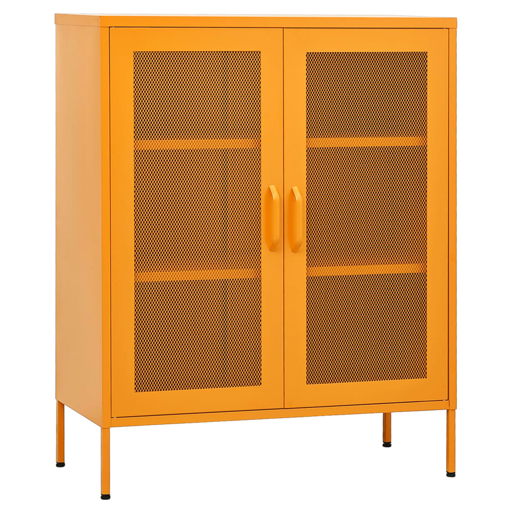 Lagerschrank Senfgelb 80x35x101,5 cm Stahl