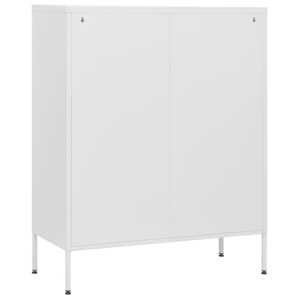 Kommode Weiß 80x35x101,5 cm Stahl