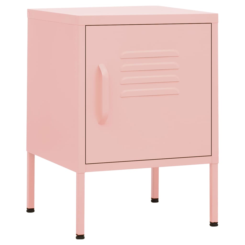 Nachttisch Rosa 35x35x51 cm Stahl