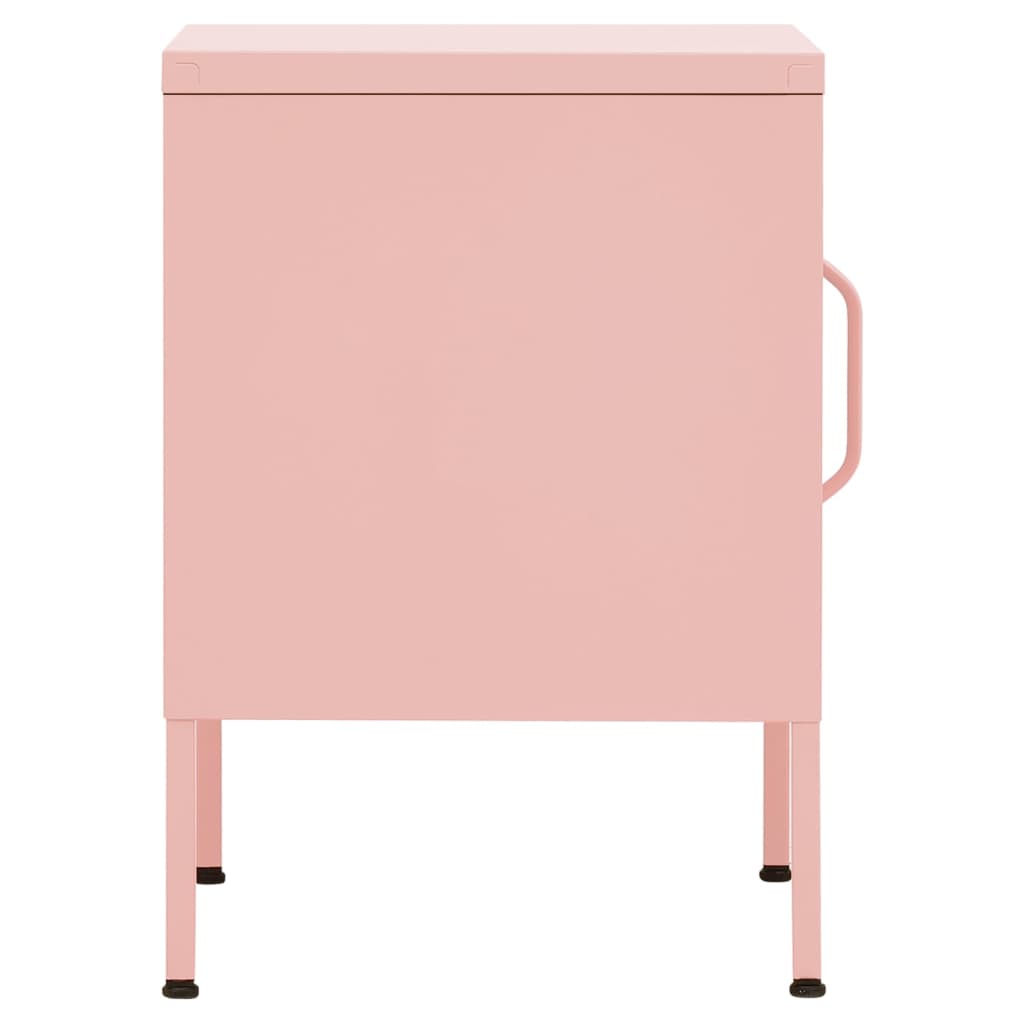 Nachttisch Rosa 35x35x51 cm Stahl