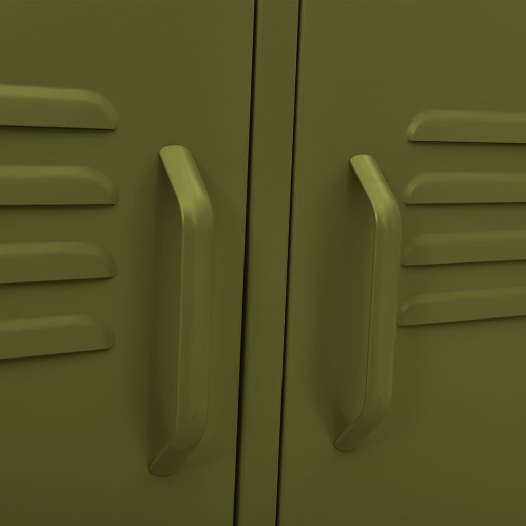 TV-Schrank Olivgrün 105x35x50 cm Stahl