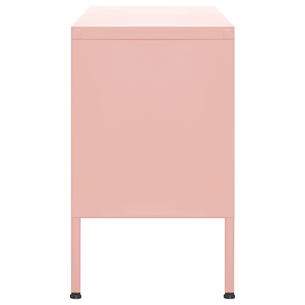 TV-Schrank Rosa 105x35x50 cm Stahl