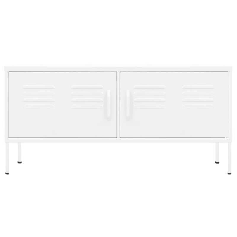 TV-Schrank Weiß 105x35x50 cm Stahl