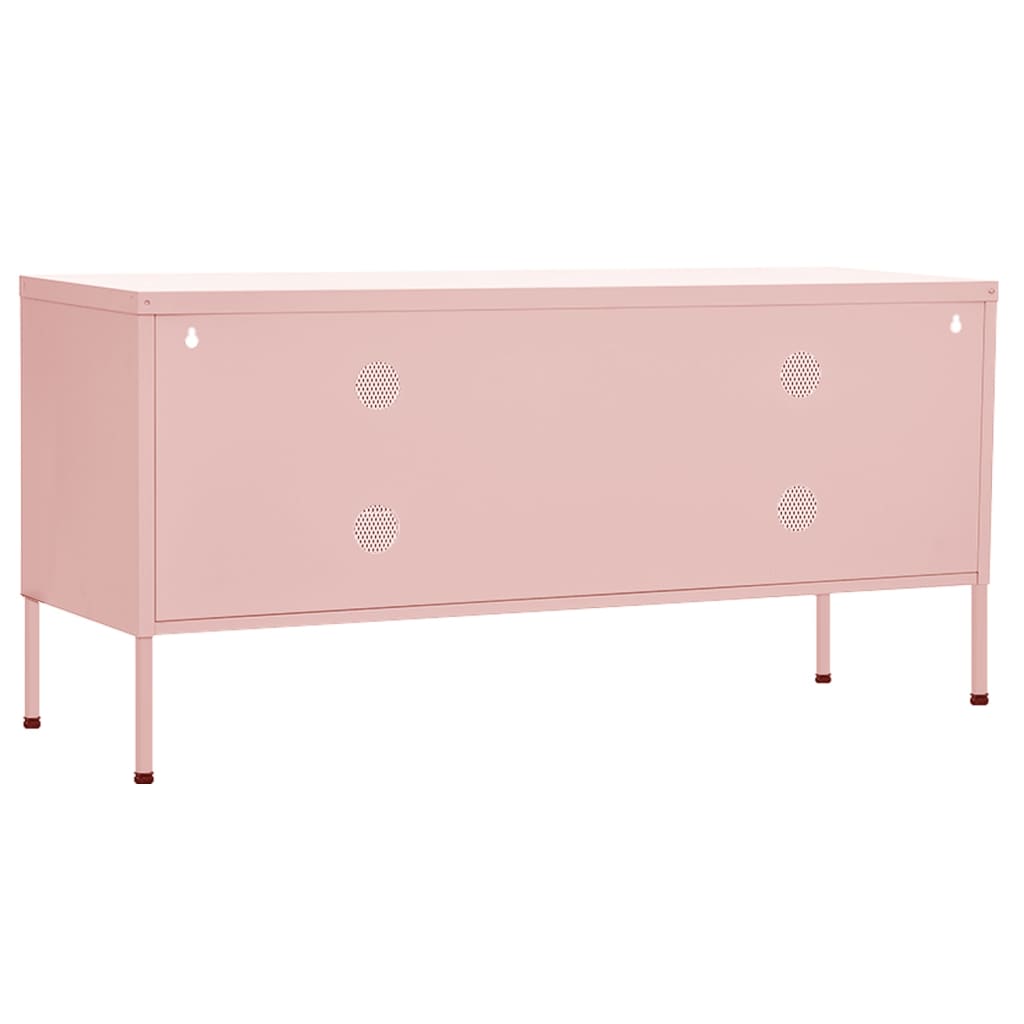 TV-Schrank Rosa 105x35x50 cm Stahl