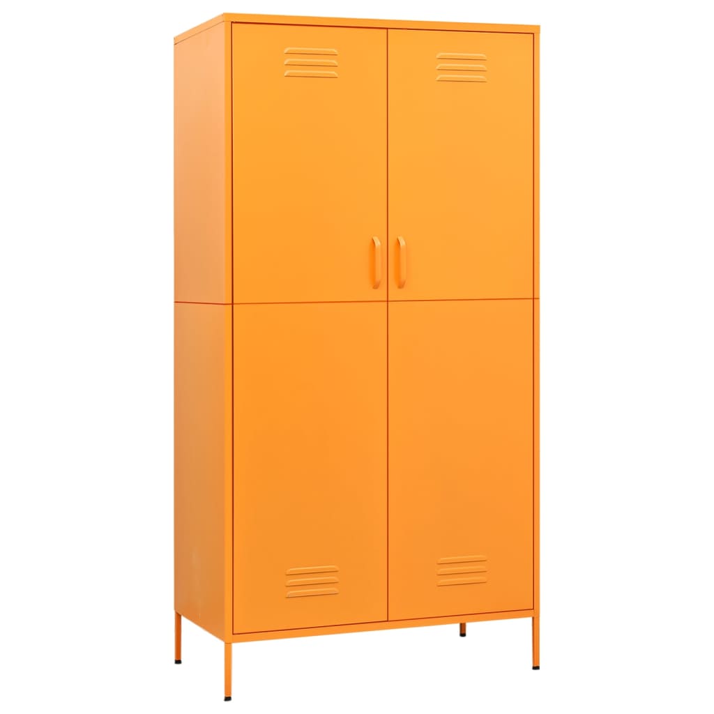 Kleiderschrank Senfgelb 90x50x180 cm Stahl