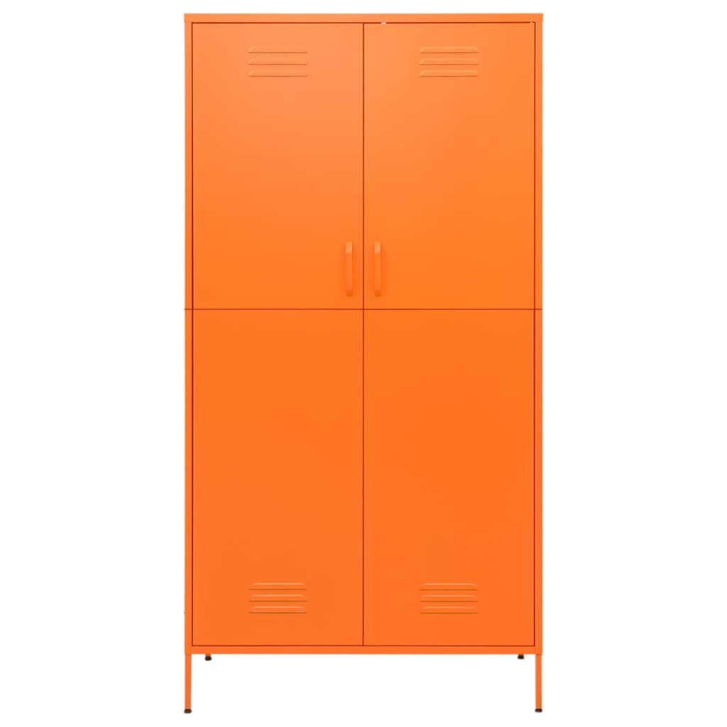 Kleiderschrank Orange 90x50x180 cm Stahl