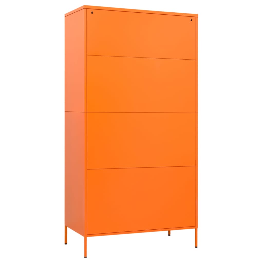 Kleiderschrank Orange 90x50x180 cm Stahl